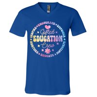 Gifted Education Crew Appreciation Week Back To School Gift V-Neck T-Shirt