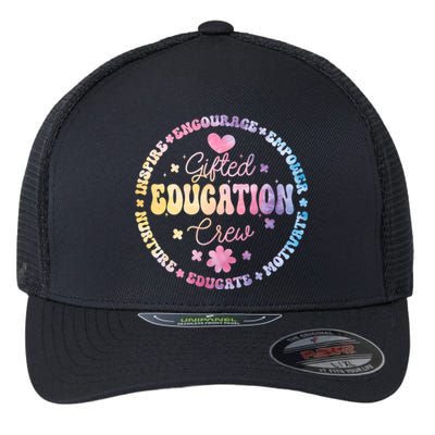 Gifted Education Crew Appreciation Week Back To School Cool Gift Flexfit Unipanel Trucker Cap