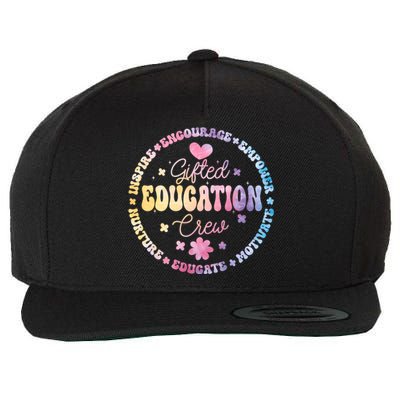 Gifted Education Crew Appreciation Week Back To School Cool Gift Wool Snapback Cap