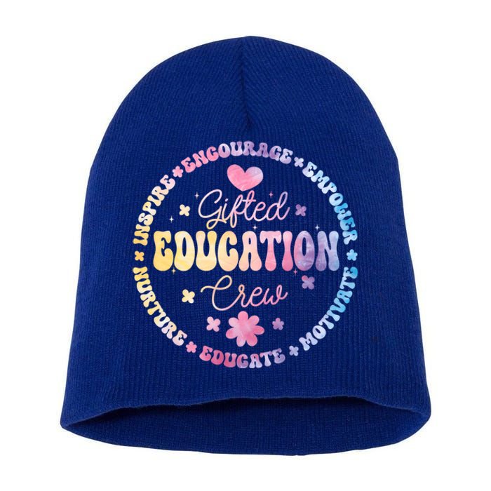 Gifted Education Crew Appreciation Week Back To School Cool Gift Short Acrylic Beanie