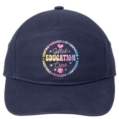 Gifted Education Crew Appreciation Week Back To School Cool Gift 7-Panel Snapback Hat