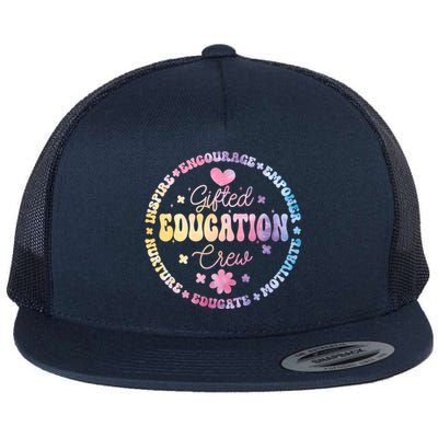 Gifted Education Crew Appreciation Week Back To School Cool Gift Flat Bill Trucker Hat