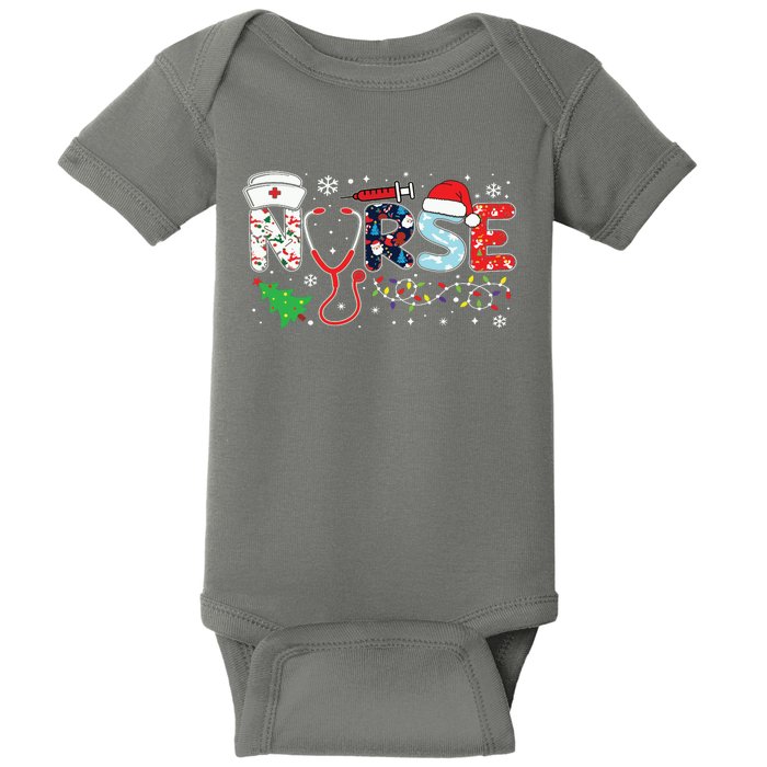 Groovy Er Cna Nurse Winter For Funny Women Christmas Nurse Baby Bodysuit