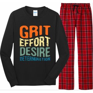 Grit Effort Desire Determination Long Sleeve Pajama Set