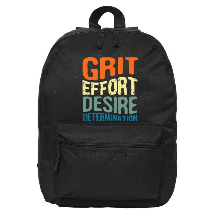 Grit Effort Desire Determination 16 in Basic Backpack