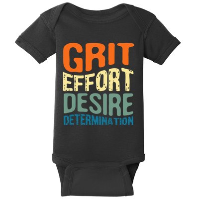Grit Effort Desire Determination Baby Bodysuit