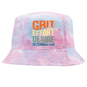 Grit Effort Desire Determination Tie-Dyed Bucket Hat