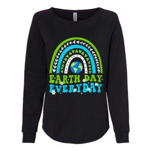 Groovy Earth Day Save Our Home Go Planet Rainbow Womens California Wash Sweatshirt