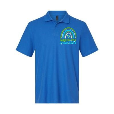 Groovy Earth Day Save Our Home Go Planet Rainbow Softstyle Adult Sport Polo