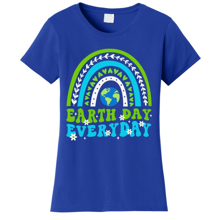 Groovy Earth Day Save Our Home Go Planet Rainbow Women's T-Shirt