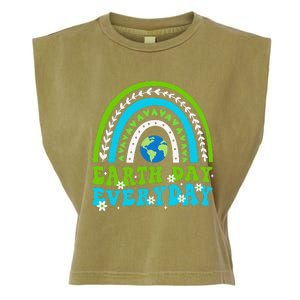 Groovy Earth Day Save Our Home Go Planet Rainbow Garment-Dyed Women's Muscle Tee