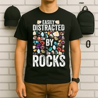 Geology Easily Distracted By Rocks For Geologist T-Shirt