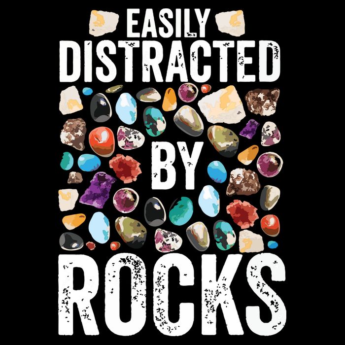 Geology Easily Distracted By Rocks For Geologist Button