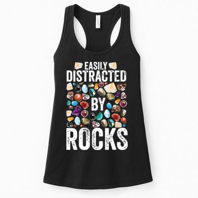 Geology Easily Distracted By Rocks For Geologist Womens Tank Top