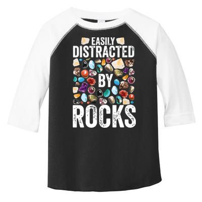Geology Easily Distracted By Rocks For Geologist Toddler Fine Jersey T-Shirt