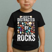 Geology Easily Distracted By Rocks For Geologist Toddler T-Shirt