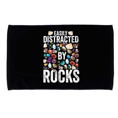 Geology Easily Distracted By Rocks For Geologist Microfiber Hand Towel