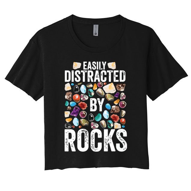 Geology Easily Distracted By Rocks For Geologist Crop Top