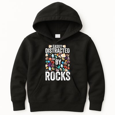 Geology Easily Distracted By Rocks For Geologist Kids Hoodie