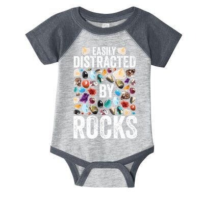 Geology Easily Distracted By Rocks For Geologist Infant Baby Jersey Bodysuit