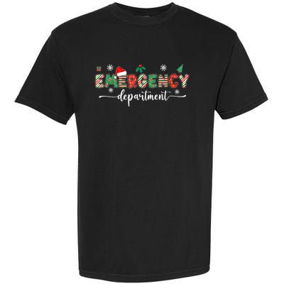 Groovy Emergency Department Christmas Santa Er Crew Nurse Garment-Dyed Heavyweight T-Shirt