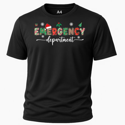 Groovy Emergency Department Christmas Santa Er Crew Nurse Cooling Performance Crew T-Shirt