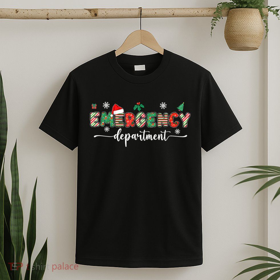 Groovy Emergency Department Christmas Santa Er Crew Nurse T-Shirt