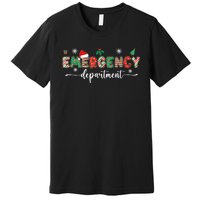 Groovy Emergency Department Christmas Santa Er Crew Nurse Premium T-Shirt