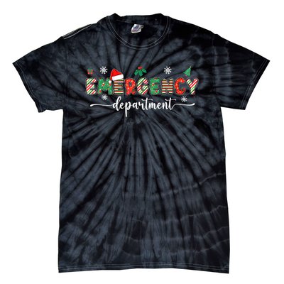 Groovy Emergency Department Christmas Santa Er Crew Nurse Tie-Dye T-Shirt