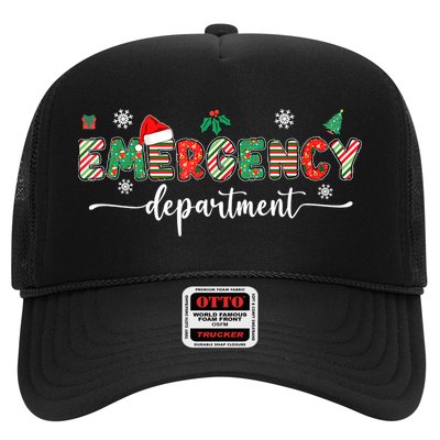 Groovy Emergency Department Christmas Santa Er Crew Nurse Trucker Hat