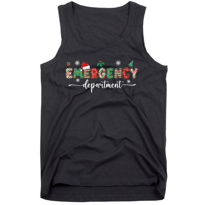 Groovy Emergency Department Christmas Santa Er Crew Nurse Tank Top