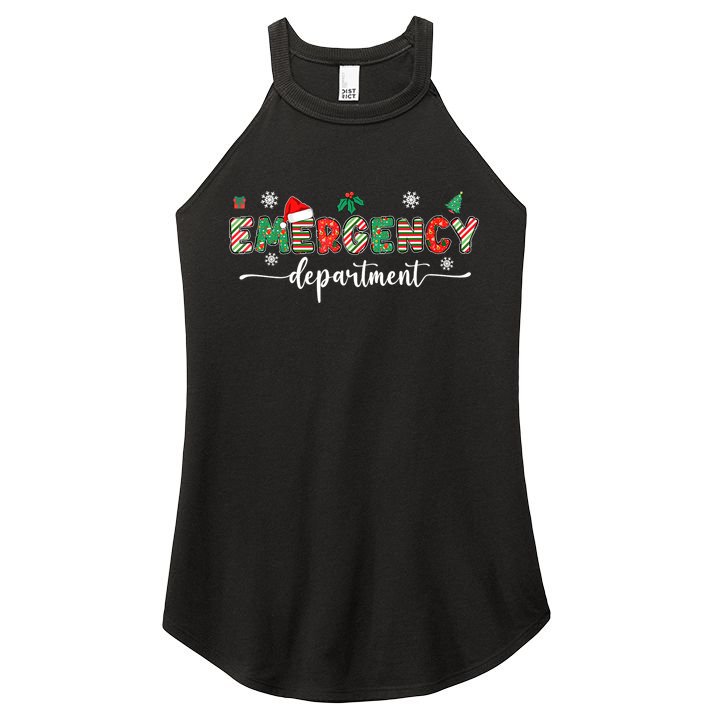 Groovy Emergency Department Christmas Santa Er Crew Nurse Women's Perfect Tri Rocker Tank