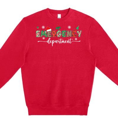 Groovy Emergency Department Christmas Santa Er Crew Nurse Premium Crewneck Sweatshirt