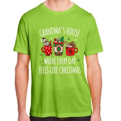 Grandma Every Day Like Christmas Grandparents Cookies Santa Gift Adult ChromaSoft Performance T-Shirt