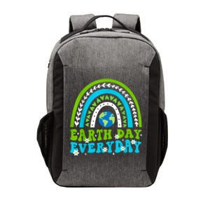 Groovy Earth Day Save Our Home Go Planet Rainbow Earth Vector Backpack