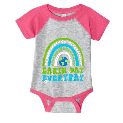 Groovy Earth Day Save Our Home Go Planet Rainbow Earth Infant Baby Jersey Bodysuit