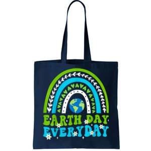 Groovy Earth Day Save Our Home Go Planet Rainbow Earth Tote Bag