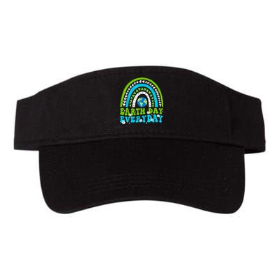 Groovy Earth Day Save Our Home Go Planet Rainbow Earth Valucap Bio-Washed Visor