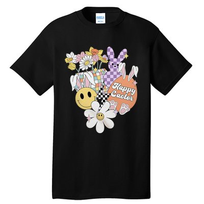 Groovy Easter Day Bunny Vibe Matching Funny Gift Tall T-Shirt