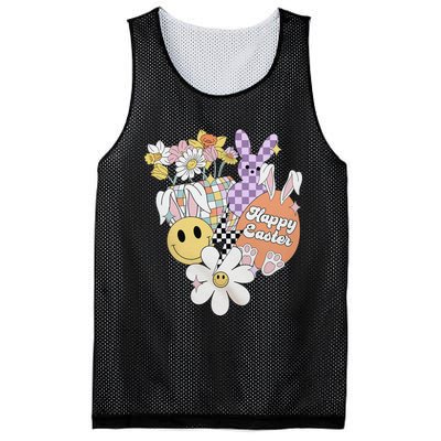 Groovy Easter Day Bunny Vibe Matching Funny Gift Mesh Reversible Basketball Jersey Tank