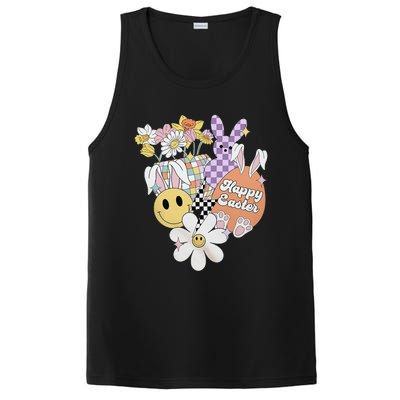 Groovy Easter Day Bunny Vibe Matching Funny Gift PosiCharge Competitor Tank