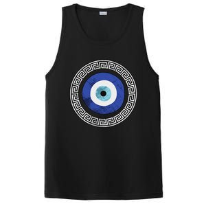 Greek Evil Eye Mati Design Greek Key Print PosiCharge Competitor Tank