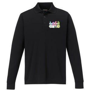 Gnome Easter Egg Hunt Performance Long Sleeve Polo