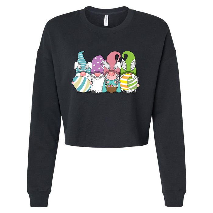 Gnome Easter Egg Hunt Cropped Pullover Crew