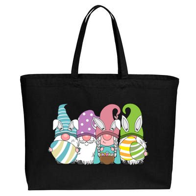 Gnome Easter Egg Hunt Cotton Canvas Jumbo Tote