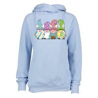 Gnome Easter Egg Hunt Womens Funnel Neck Pullover Hood