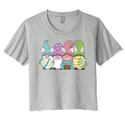 Gnome Easter Egg Hunt Women's Crop Top Tee