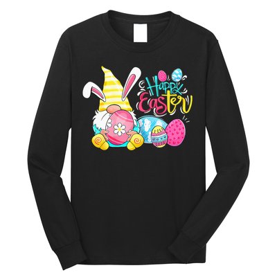 Gnome Easter Egg Hunt Gnomes Bunny Happy Easter Day Gifts Long Sleeve Shirt