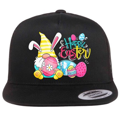 Gnome Easter Egg Hunt Gnomes Bunny Happy Easter Day Gifts Flatbill Hat