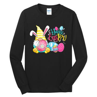 Gnome Easter Egg Hunt Gnomes Bunny Happy Easter Day Gifts Tall Long Sleeve T-Shirt